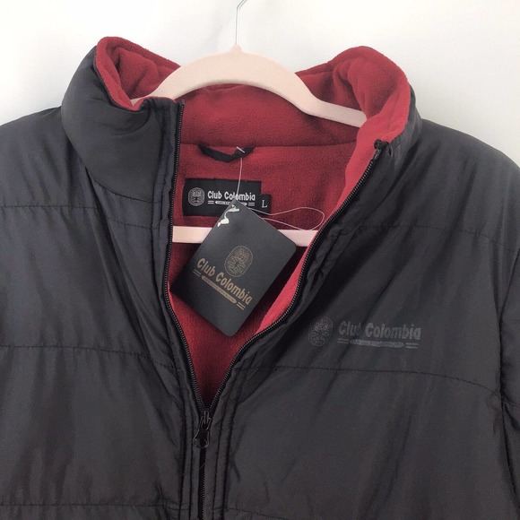 Columbia Club Colombia Fleece Nylon Jacket Unisex Size Large Black New NWT - Picture 12 of 12